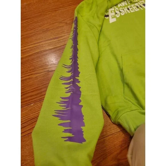 That's A Awful Lot of Cough Syrup Hoodie Men's Size M Neon Green Moto Desto Dubb - Picture 4 of 9